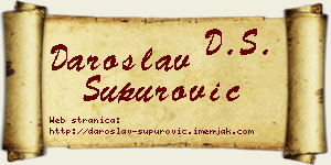 Daroslav Supurović vizit kartica